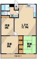 ロイヤルコート日野の物件間取画像